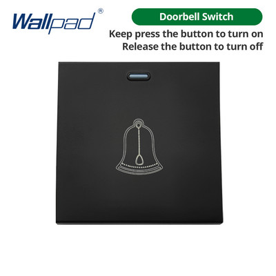 Wallpad Panou din sticlă neagră Comutator de lumină de perete Tasta funcție Doar DIY Combinație gratuită 52*52mm 1 2 3 4 5 Cadru multiplu