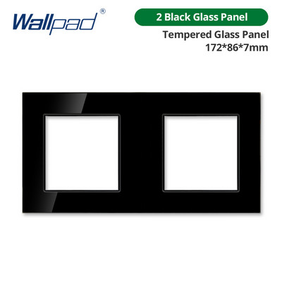 Wallpad Panou din sticlă neagră Comutator de lumină de perete Tasta funcție Doar DIY Combinație gratuită 52*52mm 1 2 3 4 5 Cadru multiplu