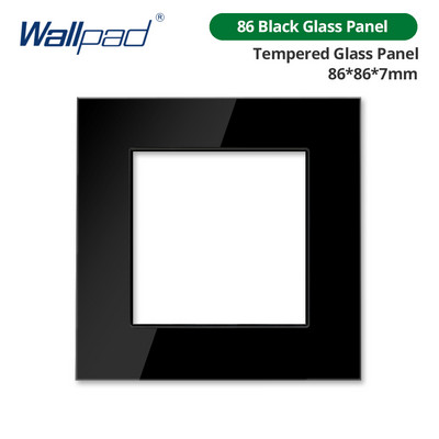 Wallpad Panou din sticlă neagră Comutator de lumină de perete Tasta funcție Doar DIY Combinație gratuită 52*52mm 1 2 3 4 5 Cadru multiplu