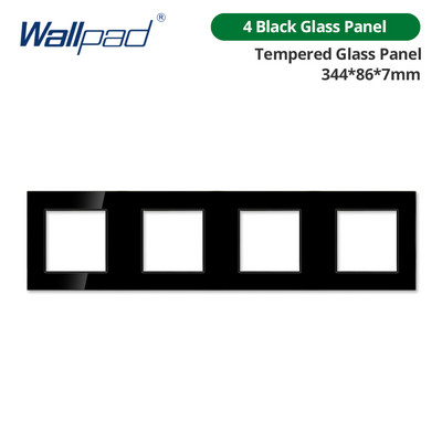 Wallpad Panou din sticlă neagră Comutator de lumină de perete Tasta funcție Doar DIY Combinație gratuită 52*52mm 1 2 3 4 5 Cadru multiplu