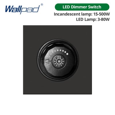 Wallpad Panou din sticlă neagră Comutator de lumină de perete Tasta funcție Doar DIY Combinație gratuită 52*52mm 1 2 3 4 5 Cadru multiplu