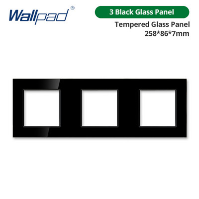 Wallpad Panou din sticlă neagră Comutator de lumină de perete Tasta funcție Doar DIY Combinație gratuită 52*52mm 1 2 3 4 5 Cadru multiplu