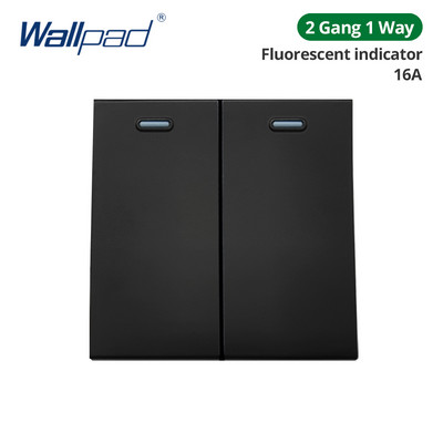 Wallpad Panou din sticlă neagră Comutator de lumină de perete Tasta funcție Doar DIY Combinație gratuită 52*52mm 1 2 3 4 5 Cadru multiplu