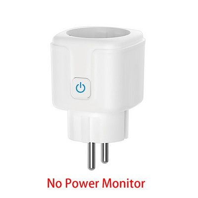 Tuya Zigbee Smart Socket EU Plug 16A Outlet Adapter Power Monitor Wireless Diaľkové ovládanie Funguje s Google Home Alexa Alice