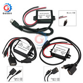 DC-DC 10V až 60V 12V 24V 3A 15W automobilový menič napájania Micro Mini USB znižujúci napätie napájací zdroj s dvojitým výstupným adaptérom a ochranou