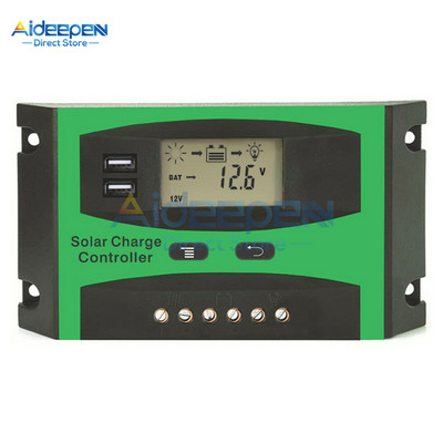 LD2024 LD3024 30A 20A LCD Saules uzlādes kontrolieris 12V 24V Auto Switch LCD displejs Saules uzlādes kontrolieris Lādētāja kontrolieris