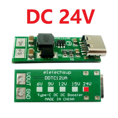 9W mini Type-C USB DC 5V la 6V 9V 12V 15V 24V DC DC Boost Step-up Converter PWM PFM Modul de reglare de tensiune