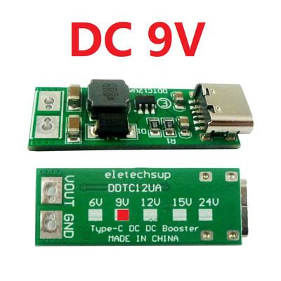9W mini Type-C USB DC 5V la 6V 9V 12V 15V 24V DC DC Boost Step-up Converter PWM PFM Modul de reglare de tensiune