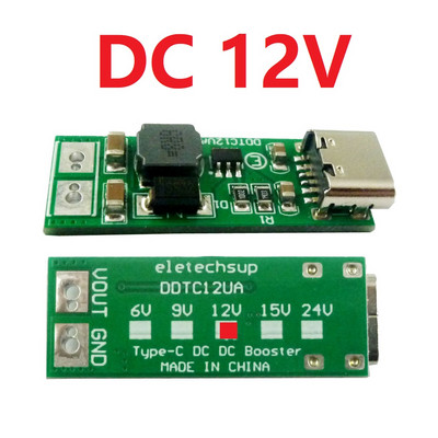9W mini Type-C USB DC 5V la 6V 9V 12V 15V 24V DC DC Boost Step-up Converter PWM PFM Modul de reglare de tensiune
