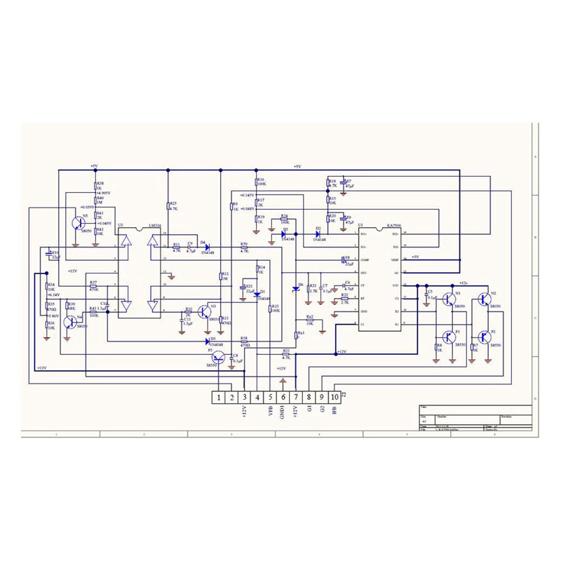 EG7500 Blue Inverter Front Stage Boost Push-Pull Switching Power Driver Board Inverter Συμβατός με KA7500 TL494