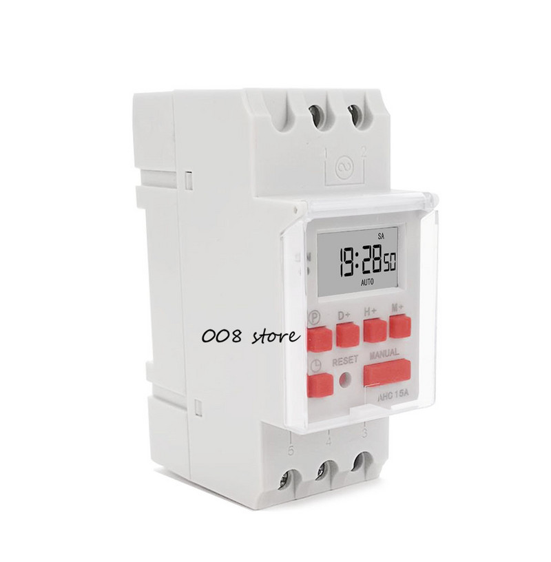 thc15a AHC15A Din sliedes taimeris releja laika slēdži iknedēļas programmēšana elektroniska LAIKA SLĒDZIS 220V zvana zvana ierīce ok
