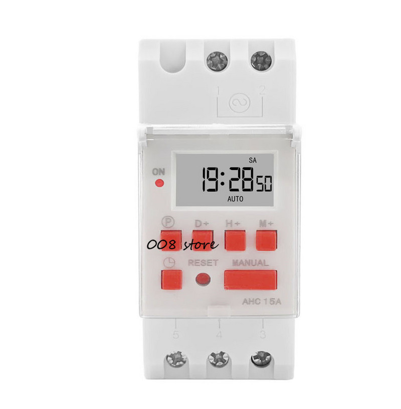 thc15a AHC15A Din sliedes taimeris releja laika slēdži iknedēļas programmēšana elektroniska LAIKA SLĒDZIS 220V zvana zvana ierīce ok