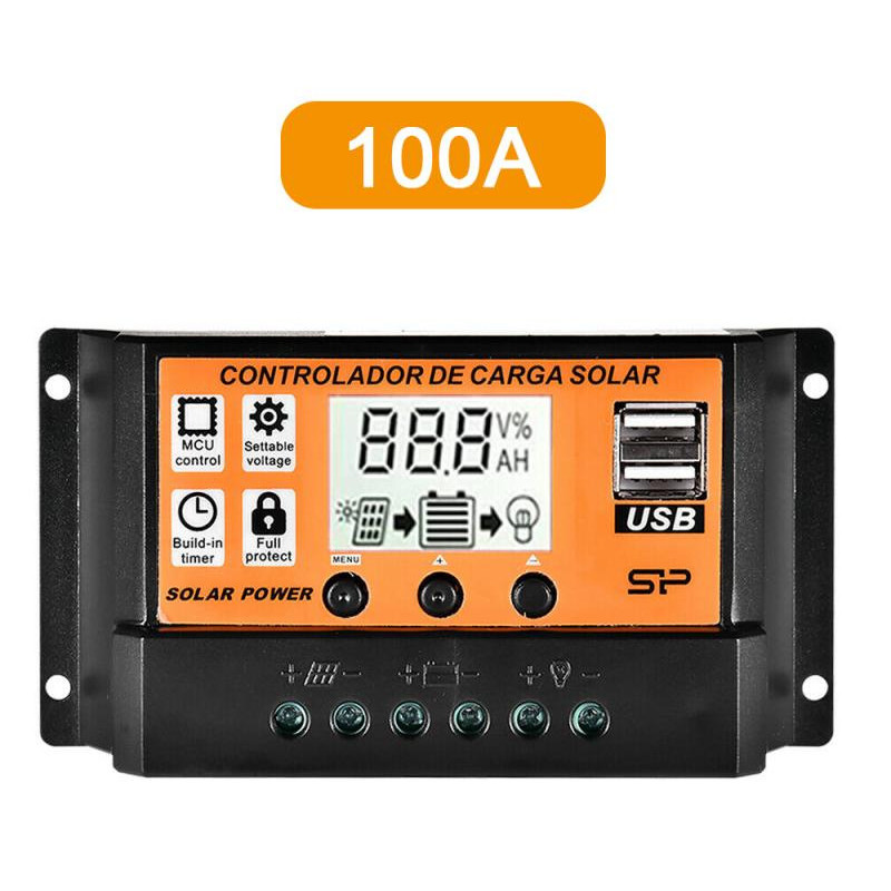 100A ekraan päikeseenergia kontroller MPPT kontroller automaatne päikesepaneeli aku laadimiskontroller pingeregulaator