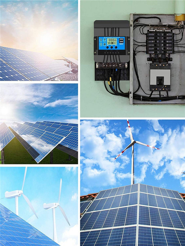 Saules kontrolieris 30A 20A 10A saules regulators 12V/24V PWM akumulatora lādētājs Auto LCD saules regulators ar dubultu USB 5V izeju