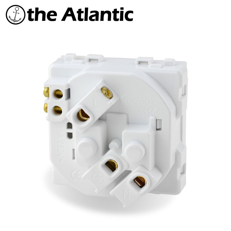 S sorozat- EU tápcsatlakozó funkció modul aljzat kapcsolóval DIY aljzat tartozékok ingyenes kombináció fehér 250V 16A Európa