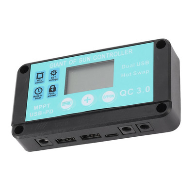 MPPT solárny regulátor nabíjania s viacerými ochranami, solárny regulátor QC3.0 s LCD obrazovkou