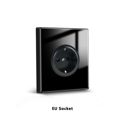 Avoir elektromos aljzatok fali csatlakozóaljzat arany szürke fehér fekete kristályüveg panel EU francia szabványos tápcsatlakozó 86 típus 220 V