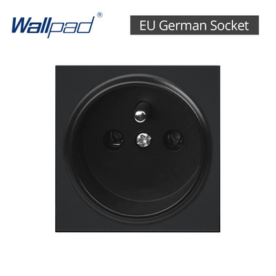 DIY UE UK Priză de perete Comutator cu buton Priză electrică Neagră Tasta funcțională Doar gratuit DIY 55*55mm Seria S6 Wallpad