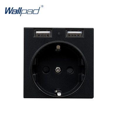 DIY UE UK Priză de perete Comutator cu buton Priză electrică Neagră Tasta funcțională Doar gratuit DIY 55*55mm Seria S6 Wallpad