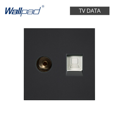 DIY UE UK Priză de perete Comutator cu buton Priză electrică Neagră Tasta funcțională Doar gratuit DIY 55*55mm Seria S6 Wallpad