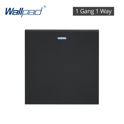 DIY UE UK Priză de perete Comutator cu buton Priză electrică Neagră Tasta funcțională Doar gratuit DIY 55*55mm Seria S6 Wallpad