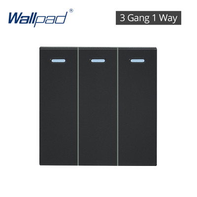 DIY UE UK Priză de perete Comutator cu buton Priză electrică Neagră Tasta funcțională Doar gratuit DIY 55*55mm Seria S6 Wallpad