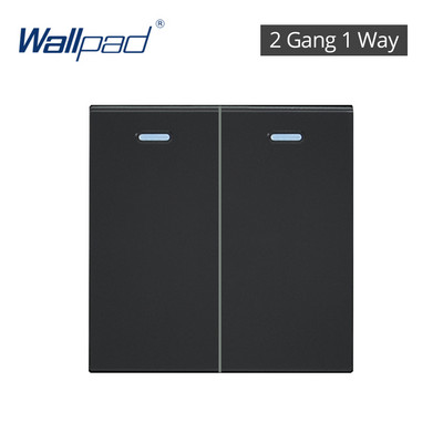 DIY UE UK Priză de perete Comutator cu buton Priză electrică Neagră Tasta funcțională Doar gratuit DIY 55*55mm Seria S6 Wallpad