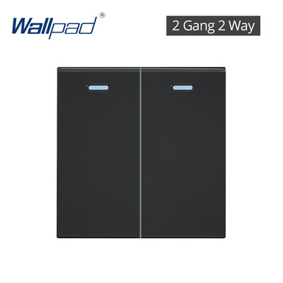 DIY UE UK Priză de perete Comutator cu buton Priză electrică Neagră Tasta funcțională Doar gratuit DIY 55*55mm Seria S6 Wallpad