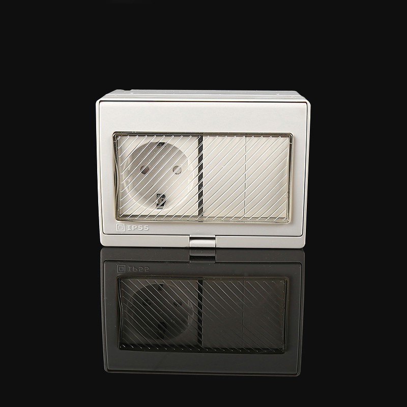 Avoir IP55 EU standard veekindel tolmukindel välise seina pistikupesa lüliti väljalaskeava ilmastikukindel pistikupesa