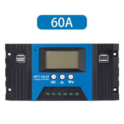 Regulator de încărcare solar MPPT 30/40/50/60/100A 12V/24V Afișaj LCD reglabil cu port USB Panou solar Regulator de încărcare a bateriei