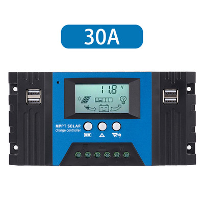 Regulator de încărcare solar MPPT 30/40/50/60/100A 12V/24V Afișaj LCD reglabil cu port USB Panou solar Regulator de încărcare a bateriei