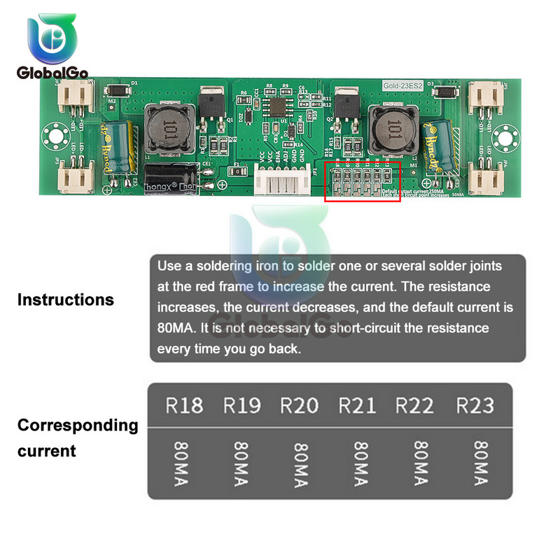 LED TV háttérvilágítás kártya CA-266S 32-65 hüvelykes LED univerzális inverter 80-480mA állandó áramú kártya