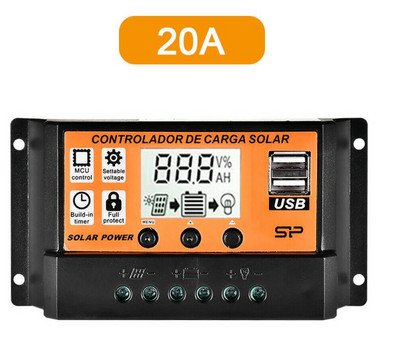 Napelemes töltésvezérlő Napelemes vezérlő LCD képernyős kijelző 12V/24V MPPT/PWM Fényvezérlés Késleltetésvezérlés Okos Otthon