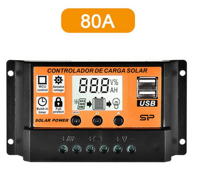 Napelemes töltésvezérlő Napelemes vezérlő LCD képernyős kijelző 12V/24V MPPT/PWM Fényvezérlés Késleltetésvezérlés Okos Otthon