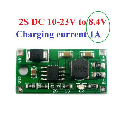 0,5A/1A/2A viacčlánkový synchrónny nabíjací modul pre Li-Ion batérie DC 5-23V až 4,2V 8,4V 12V pre dosku lítiových batérií 18650 3,7V 7,4V