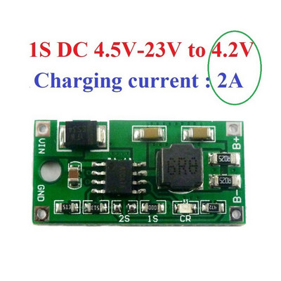 0,5A/1A/2A viacčlánkový synchrónny nabíjací modul pre Li-Ion batérie DC 5-23V až 4,2V 8,4V 12V pre dosku lítiových batérií 18650 3,7V 7,4V
