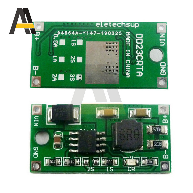 0,5A/1A/2A viacčlánkový synchrónny nabíjací modul pre Li-Ion batérie DC 5-23V až 4,2V 8,4V 12V pre dosku lítiových batérií 18650 3,7V 7,4V