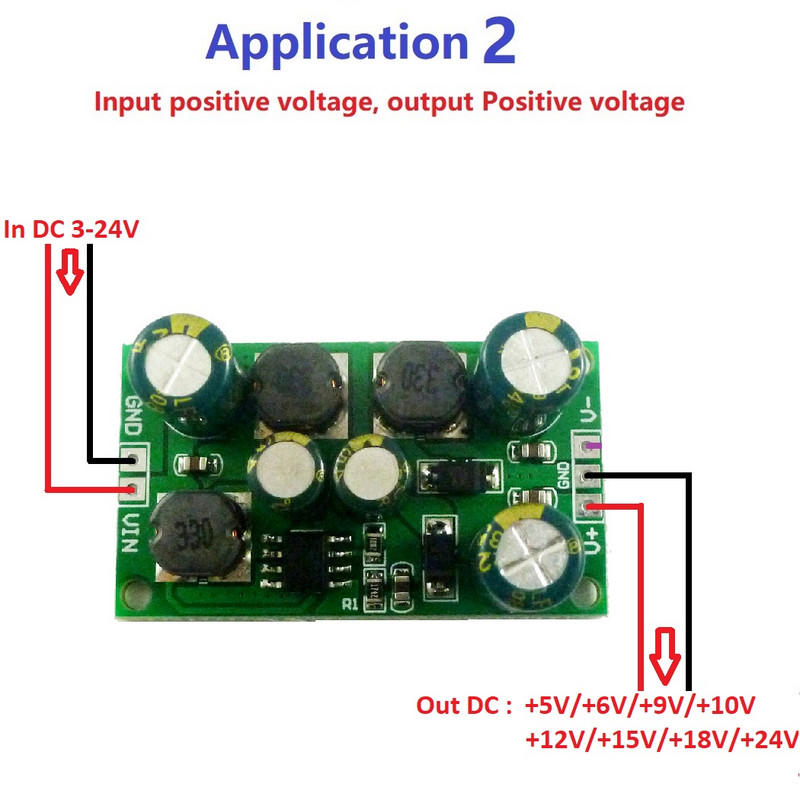 2 în 1 8W Boost-Buck Dual +- Placă de tensiune 3-24V la 5V 6V 9V 10V 12V 15V 18V 24V pentru ADC DAC LCD amplificator difuzor