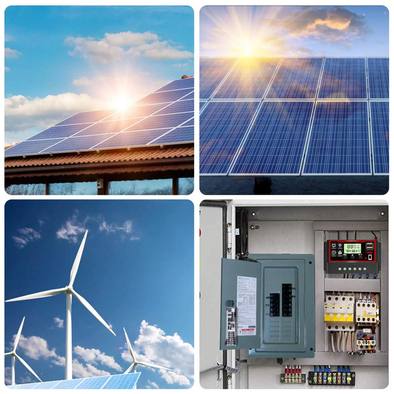 30A 20A 10A solárny regulátor 12V mppt 24V pwm solárny regulátor nabíjania nabíjačka solárnych panelov regulátor batérie 5V DC výstup