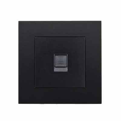 Cat5e Rj45 sienas kontaktligzda interneta kontaktligzda ar televizora izvadi Sienas datu dubultā datora ligzda plastmasas panelis RJ45 interneta datora ligzda