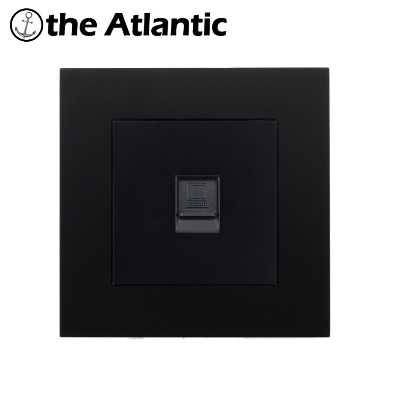 Cat5e Rj45 sienas kontaktligzda interneta kontaktligzda ar televizora izvadi Sienas datu dubultā datora ligzda plastmasas panelis RJ45 interneta datora ligzda