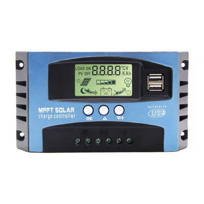 30/40/50/60/100A MPPT solarni regulator punjenja Dual USB LCD zaslon 12V 24V Automatski regulator punjača solarne ćelije s opterećenjem