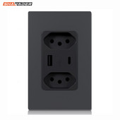 Brazil USB TYPE-C zásuvka 4,8A nabíjačka Brasil Outlet Tomada Brazilian Plug Parede Entradas Carregador Dispositivo Home Office