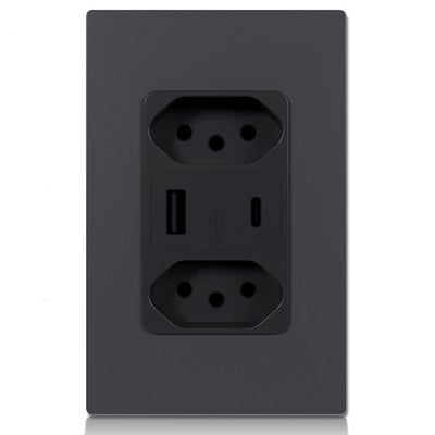 Brazil USB TYPE-C zásuvka 4,8A nabíjačka Brasil Outlet Tomada Brazilian Plug Parede Entradas Carregador Dispositivo Home Office