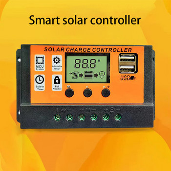 100A 50A 40A 30A 20A 10A 24V Solar Charge Controller MPPT PWM Controllers Συσκευή ελέγχου Solar Panel PV Regulator AT10-20A