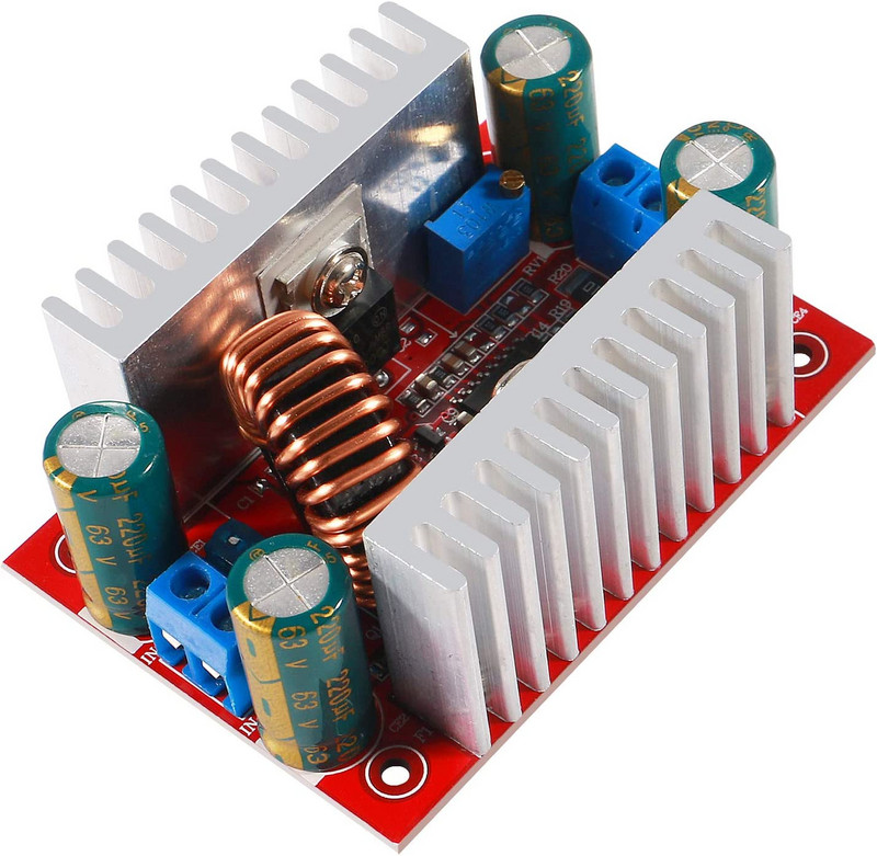 Nuolatinės srovės 400 W 15 A keitiklio nuolatinės srovės maitinimo šaltinio LED tvarkyklė nuo 8,5–50 V iki 10–60 V įtampos įkroviklio žingsnio padidinimo modulis