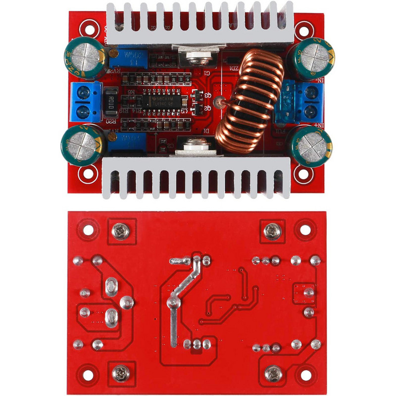 Nuolatinės srovės 400 W 15 A keitiklio nuolatinės srovės maitinimo šaltinio LED tvarkyklė nuo 8,5–50 V iki 10–60 V įtampos įkroviklio žingsnio padidinimo modulis