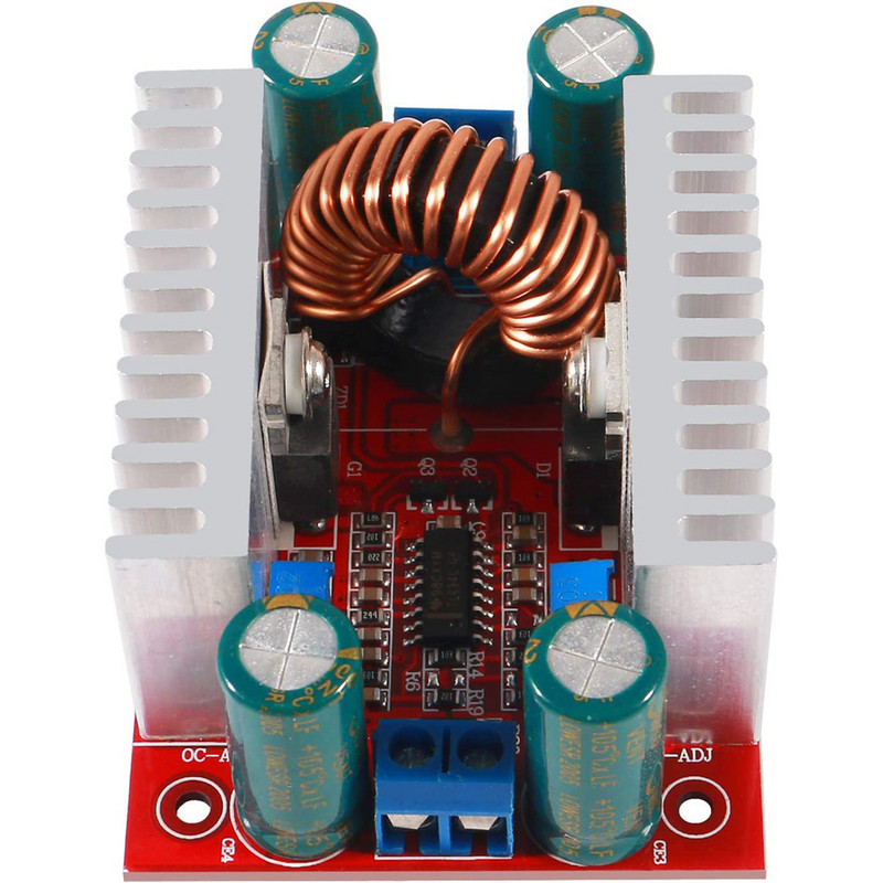 Nuolatinės srovės 400 W 15 A keitiklio nuolatinės srovės maitinimo šaltinio LED tvarkyklė nuo 8,5–50 V iki 10–60 V įtampos įkroviklio žingsnio padidinimo modulis