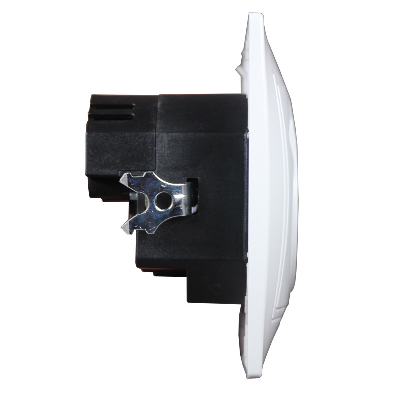 Nástenná elektronická zásuvka štandardnej EÚ zásuvky s dvojitým domácim USB konektorom, nabíjacia zásuvka s USB 5V2A L1-01