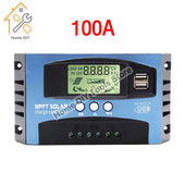 Controler de încărcare solară 30/40/50/60/100A MPPT Afișaj LCD dublu USB 12V 24V Regulator de încărcare cu panou solar automat cu încărcare